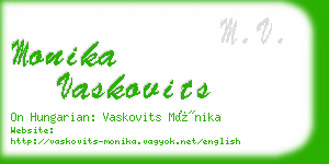 monika vaskovits business card
